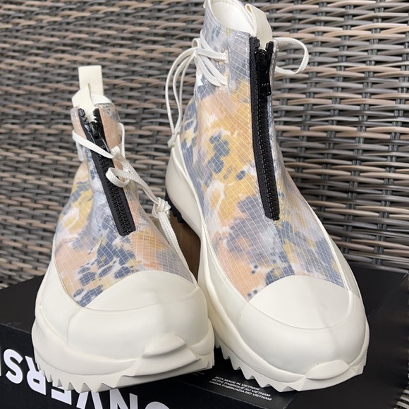 Converse Chuck Taylor All Star Run Star Hi Egret/White/Black Mens Washed Florals - Picture 8 of 16